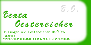 beata oestereicher business card